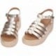 Sandalias para mujer FITFLOP Platfforms Espadrille JF5 PLATINO