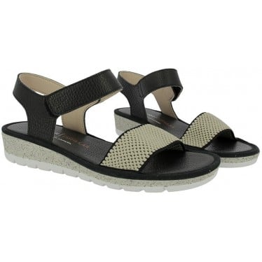 Sandalias para mujer Doctor Cutillas 35329 Autoadherente NEGRO