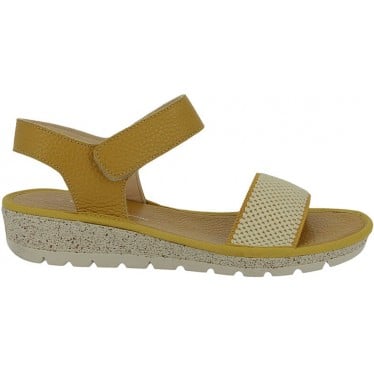 Sandalias para mujer Doctor Cutillas 35329 Autoadherente MOSTAZA
