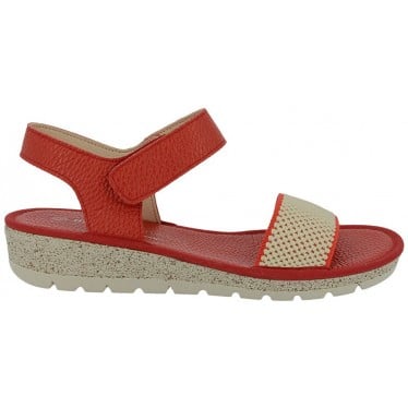 Sandalias para mujer Doctor Cutillas 35329 Autoadherente CARMIN