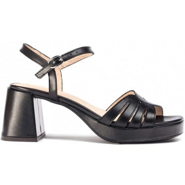 Sandalias con tacón WONDERS Danna G-6810 NEGRO