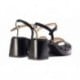 Sandalias con tacón WONDERS Danna G-6810 NEGRO