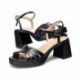 Sandalias con tacón WONDERS Danna G-6810 NEGRO