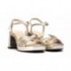Sandalias con tacón WONDERS Danna G-6810 PLATINO