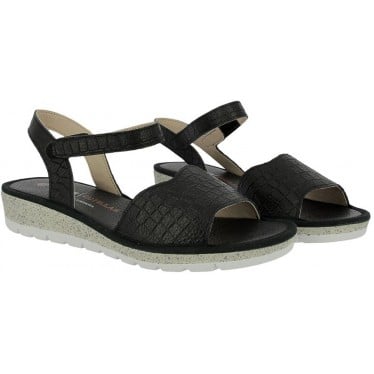 Sandalia de mujer Doctor Cutillas 35325 Autoadherente NEGRO