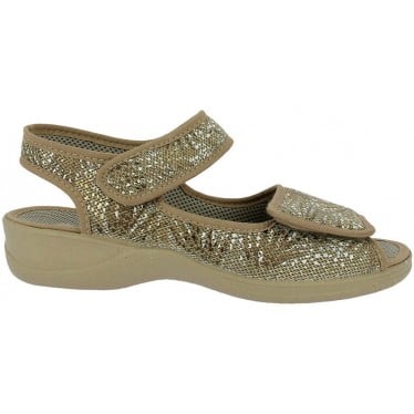 Sandalias de mujer Doctor Cutillas 21757 Autoadherente BEIG