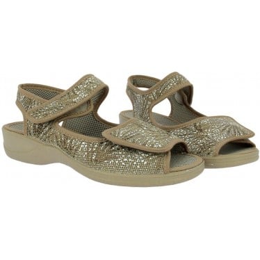 Sandalias de mujer Doctor Cutillas 21757 Autoadherente BEIG