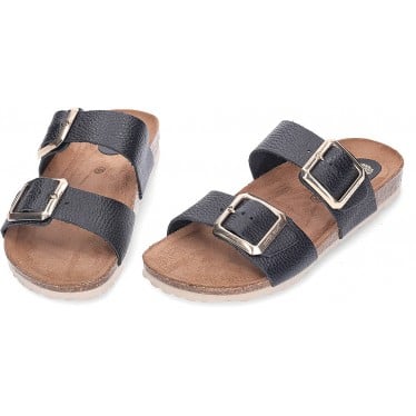 Sandalias de piel INTERBIOS 7232 NEGRO