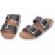 Sandalias de piel INTERBIOS 7232 NEGRO