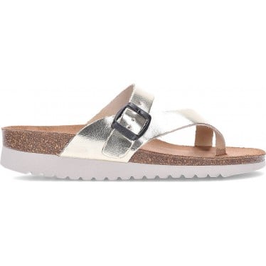 Sandalias de mujer INTERBIOS 7119-MG PLATINO