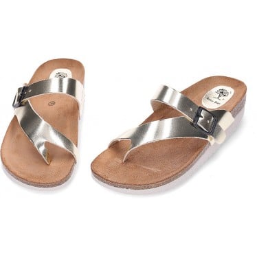 Sandalias de mujer INTERBIOS 7119-MG PLATINO