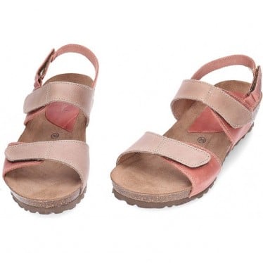 Sandalias de piel para mujer INTERBIOS 5343 TEJA_BEIGE