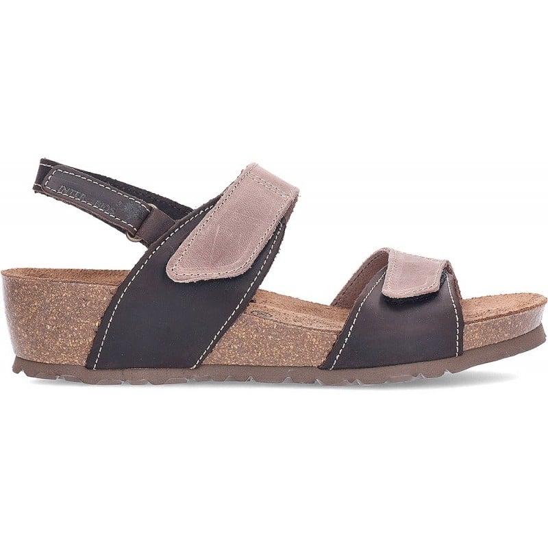 Sandalias de piel para mujer INTERBIOS 5343 MOKA_PARDO