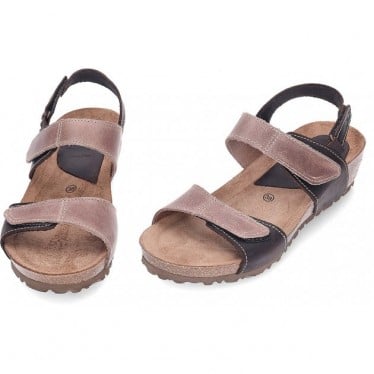 Sandalias de piel para mujer INTERBIOS 5343 MOKA_PARDO