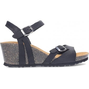 Sandalia con cuña INTERBIOS 5612 NEGRO