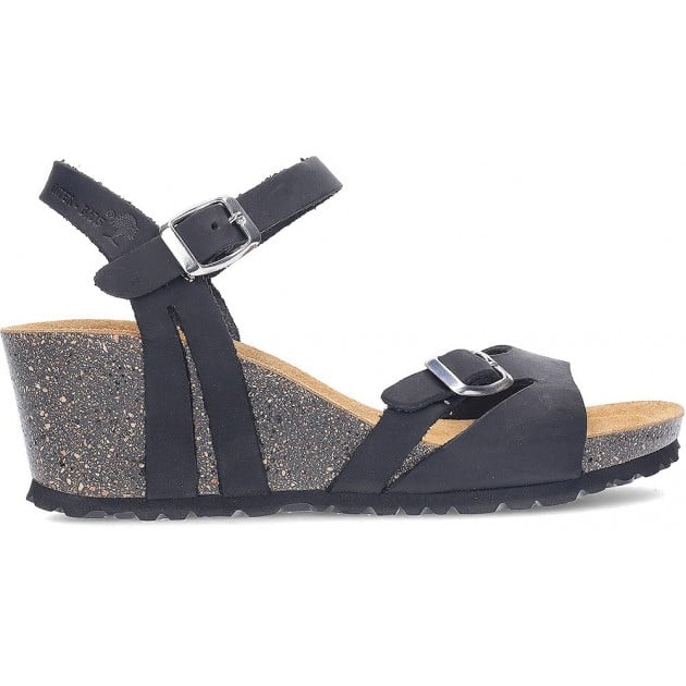 Sandalia con cuña INTERBIOS 5612 NEGRO Sandalia con cuña INTERBIOS 5612 NEGRO