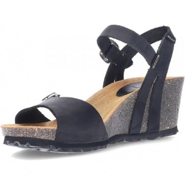 Sandalia con cuña INTERBIOS 5612 NEGRO
