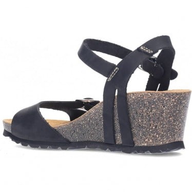 Sandalia con cuña INTERBIOS 5612 NEGRO