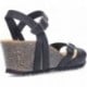 Sandalia con cuña INTERBIOS 5612 NEGRO