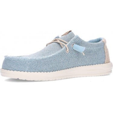 Mocasines para hombre HEY DUDE WALLYBRAIDED AQUA_TAN