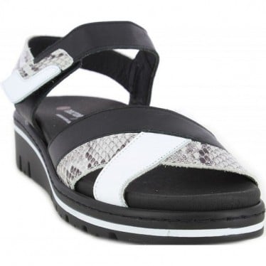 Sandalias de mujer Doctor Cutillas 36133 Cruzadas NEGRO_BLANCO