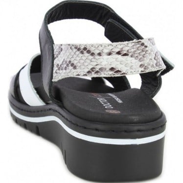 Sandalias de mujer Doctor Cutillas 36133 Cruzadas NEGRO_BLANCO