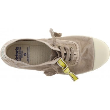 Deportiva para mujer Victoria 1661102 Inglesa Lona Envejecida TAUPE
