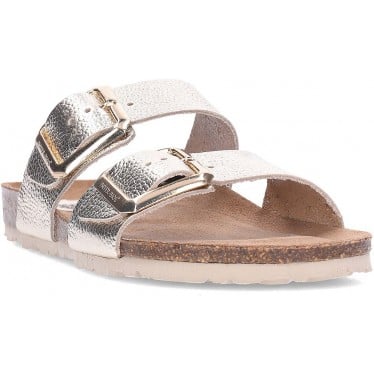 Sandalias de piel INTERBIOS 7232 PLATINO