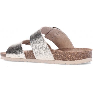 Sandalias de piel INTERBIOS 7232 PLATINO