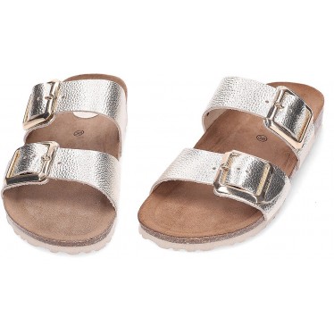 Sandalias de piel INTERBIOS 7232 PLATINO
