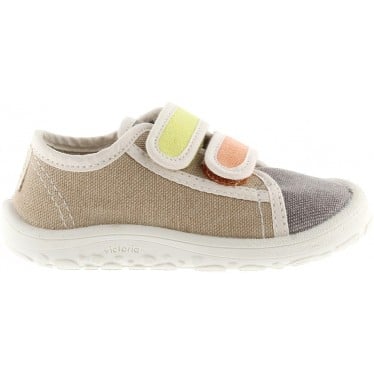 Deportiva respetuosa para niños Victoria 1370115 Bosco Lona BEIGE