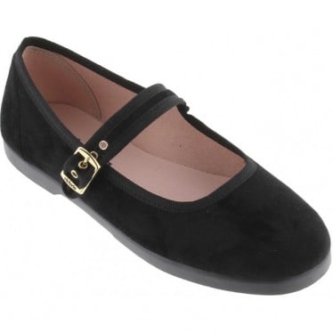 Bailarinas para mujer Victoria 1080111 Gong-Fu Terciopelo NEGRO