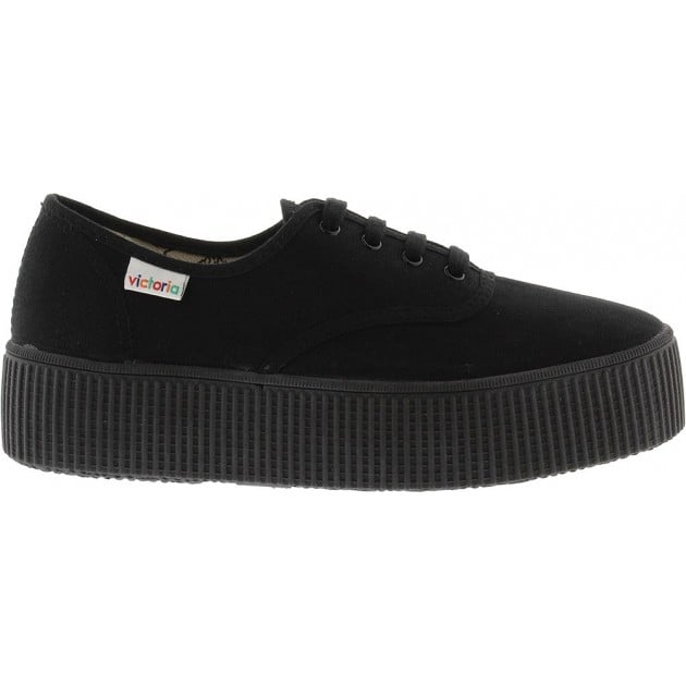 Deportiva para mujer Victoria 1116101 Inglesa Doble Lona NEGRO Deportiva para mujer Victoria 1116101 Inglesa Doble Lona NEGRO
