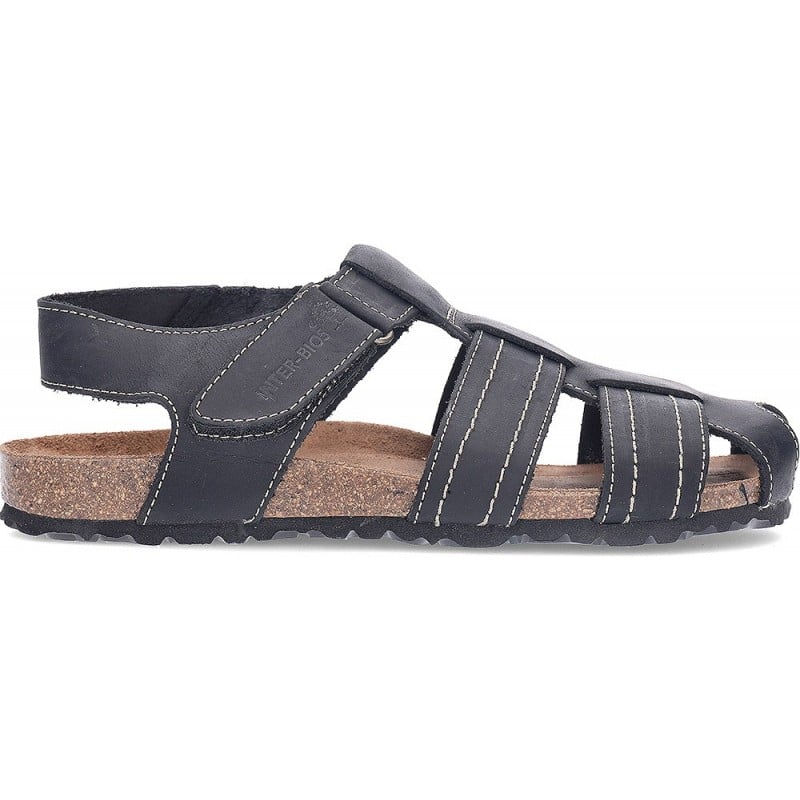 SANDALIAS INTERBIOS CERRADA NEGRO