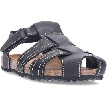 SANDALIAS INTERBIOS CERRADA NEGRO