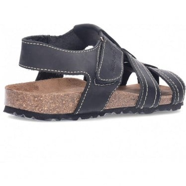 SANDALIAS INTERBIOS CERRADA NEGRO
