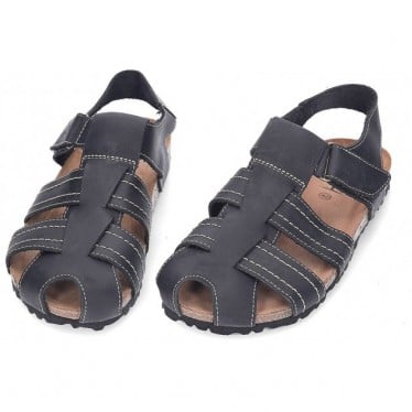 SANDALIAS INTERBIOS CERRADA NEGRO