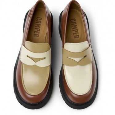 Mocasines para mujer CAMPER Twins K201425 MARRON_029