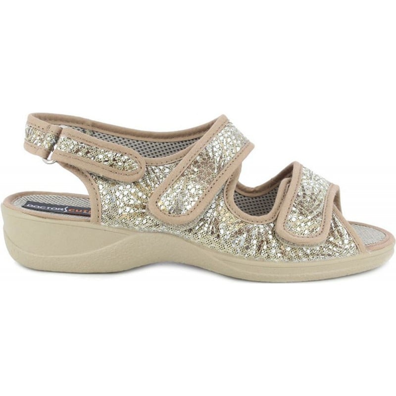 Zapatillas de casa Doctor Cutillas 21794 Autoadherente BEIG
