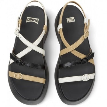 Sandalias de piel CAMPER Twins K201713 NEGRO_004