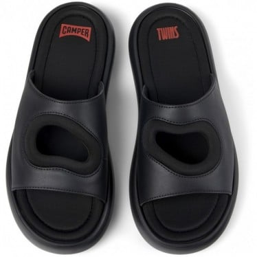 Chanclas de piel CAMPER Twins K100939 NEGRO_001