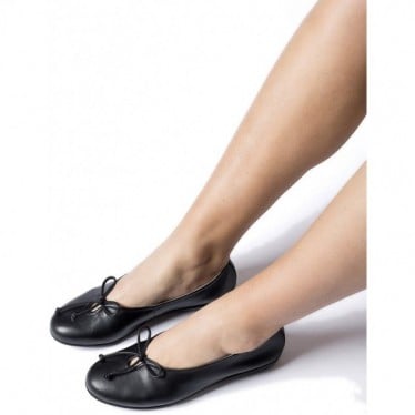 Bailarinas de piel WONDERS Celestina A-61172 NEGRO