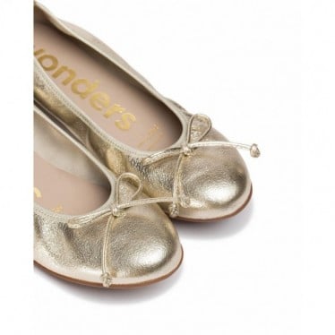 Bailarinas planas WONDERS Bo A-61112 PLATINO