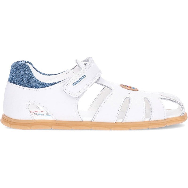 Sandales Enfant Pablosky Zig - Cuir Naturel, Semelle Flexible SUPERFLEX - Confort Pieds Nus, Forme Physiologique - 8