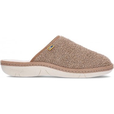 Nordikas 2243 Polar – Pantofole Da Donna In Tessuto Morbido, Suola In Gomma, Color Sabbia, Made In Spain