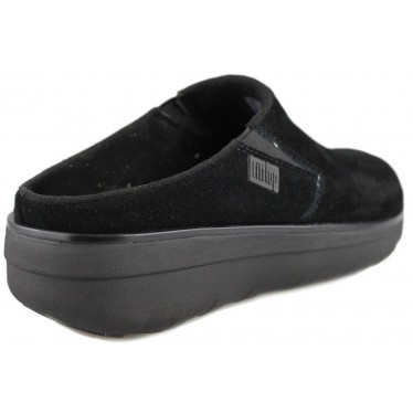 FITFLOP LOAFF SUEDE CLOGS  NEGRO