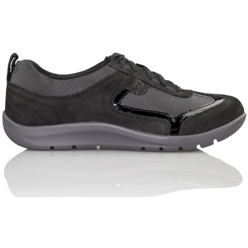 ROCKPORT MOREZA TOE LACEUP DEPORTIVO CASUAL MUJER  NEGRO