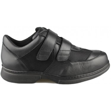 ZAPATOS CALZAMEDI DOBLE VELCRO COMODO DIABETICO H  NEGRO