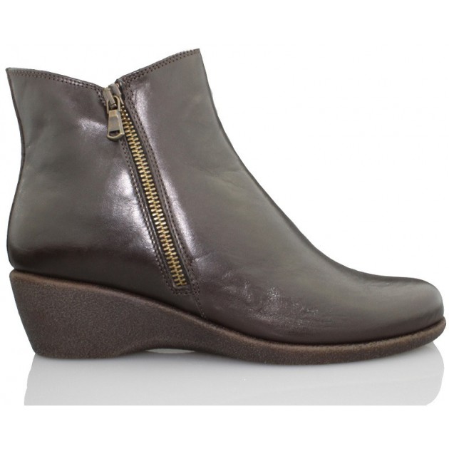 FLEXX BOTIN MUJER COMODO CUÑA MARRON