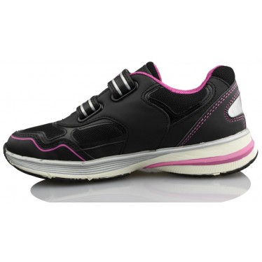 GEOX J TOP FLY BLACK FUCHSIA NIÑA DEPORTIVA  NEGRO